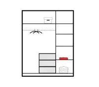BALI D3 szafa 3-drzwiowa z szufladami i lustrem
